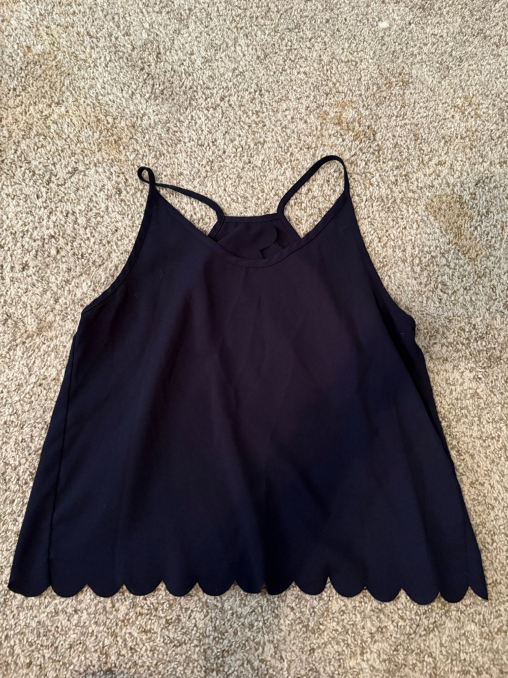 Women’s navy Scallop Hem Cami Top